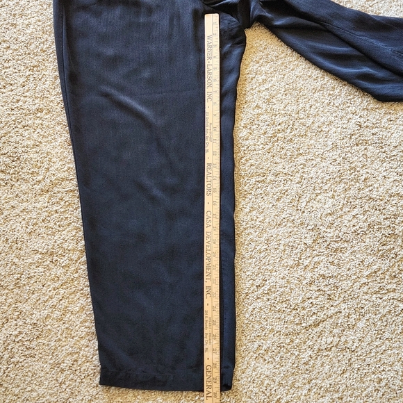 Eileen Fisher Woman Georgette Silk Wide Leg Pants Size 1X Color Black - Picture 11 of 16